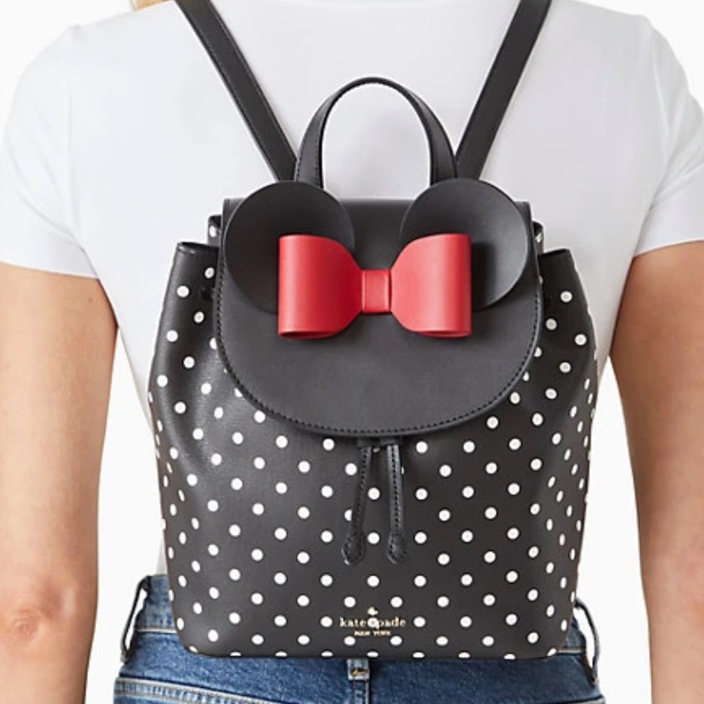 MAKE A REASONABLE OFFER Kate Spade Dot Minnie Mouse Black backpack New With tag